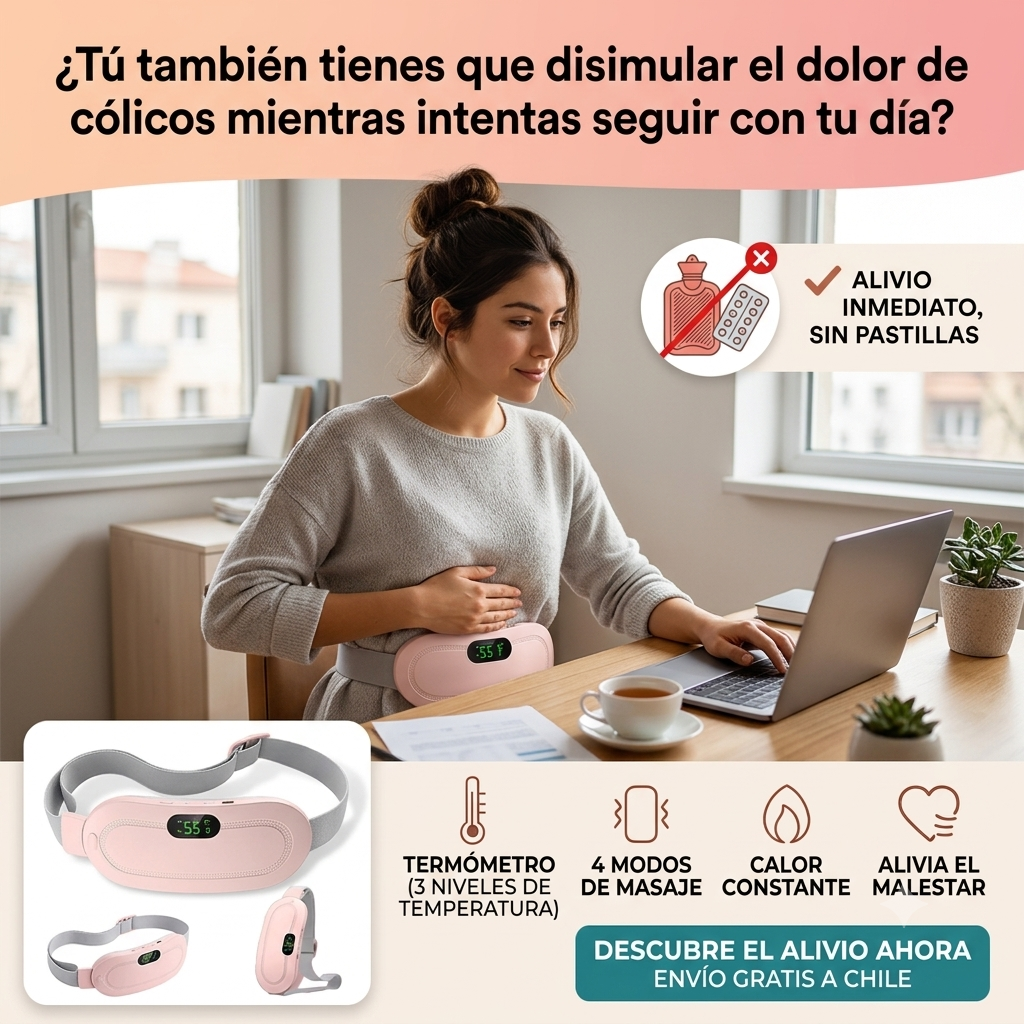 Cinturón Dolor Menstrual Termico Masajes